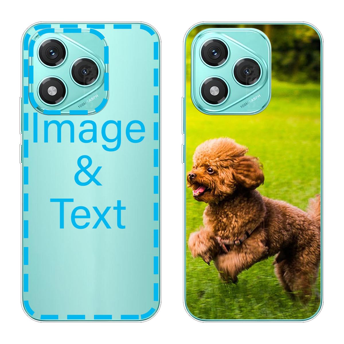 Cover Personalizzata Per Sony Xperia XZ3 Con Foto E Testo - Custodia Morbida TPU + Cinturino Universale, Regalo