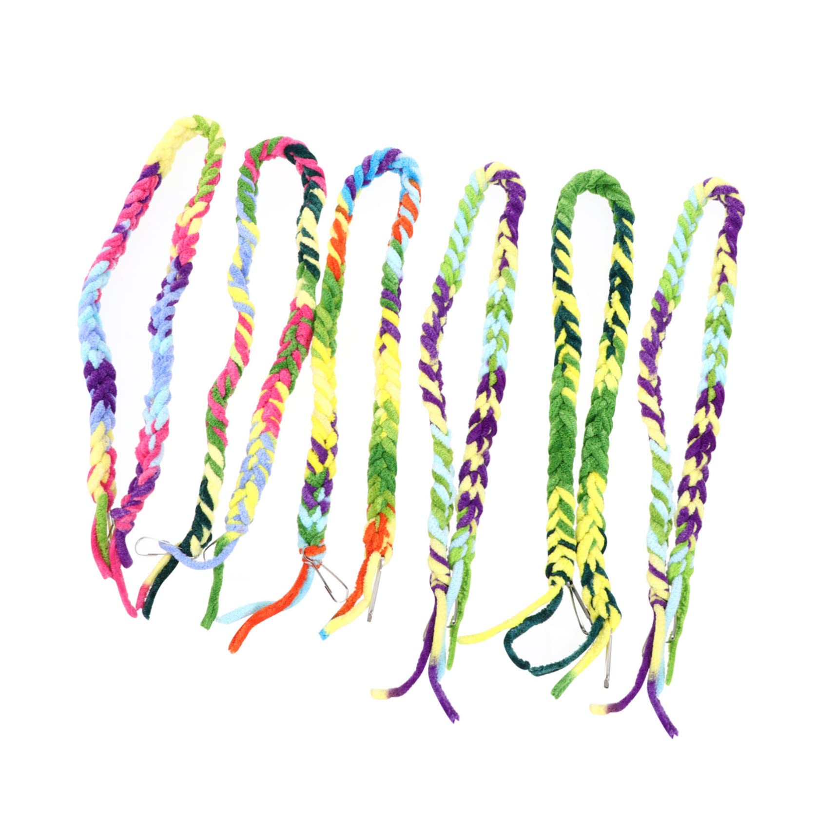 CIYODO 6Pcs Colorful Cotton Rope Hamster Swing Bird Climbing Hanging Hammock for Pets for Parrots and Hamsters Fun Play Accessories