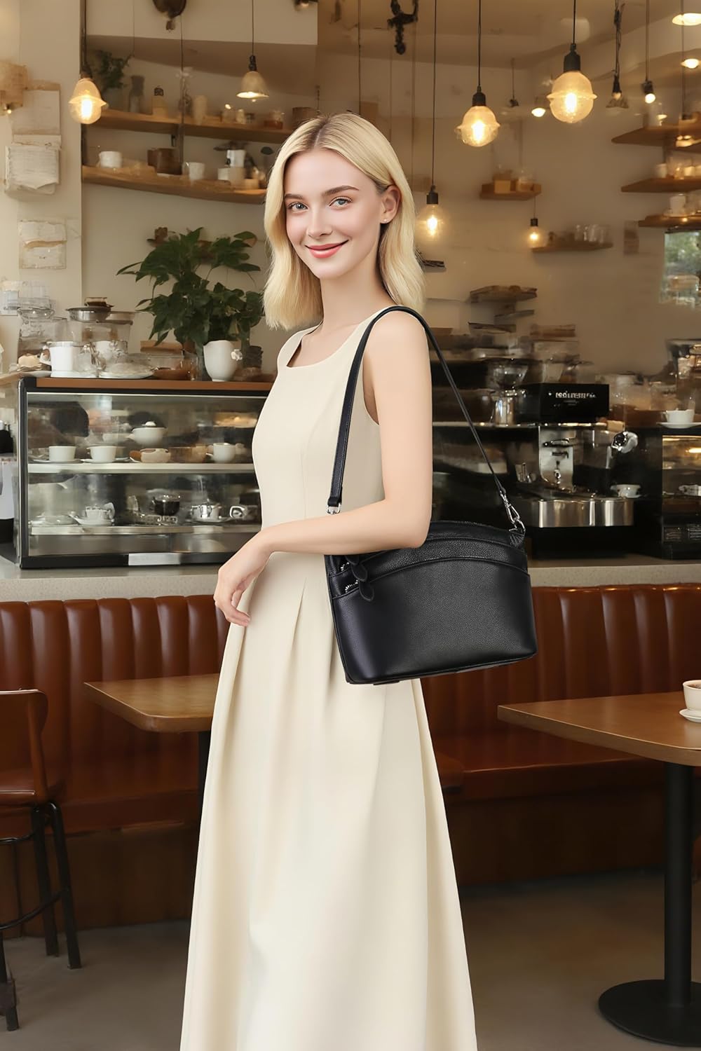 Genuine Leather Purses for Women Hand Bags Vintage Crossbody Bags for Women Shoulder Bag | Genuine Leather, Purses, for Ladies, with Two Strap - Image 4