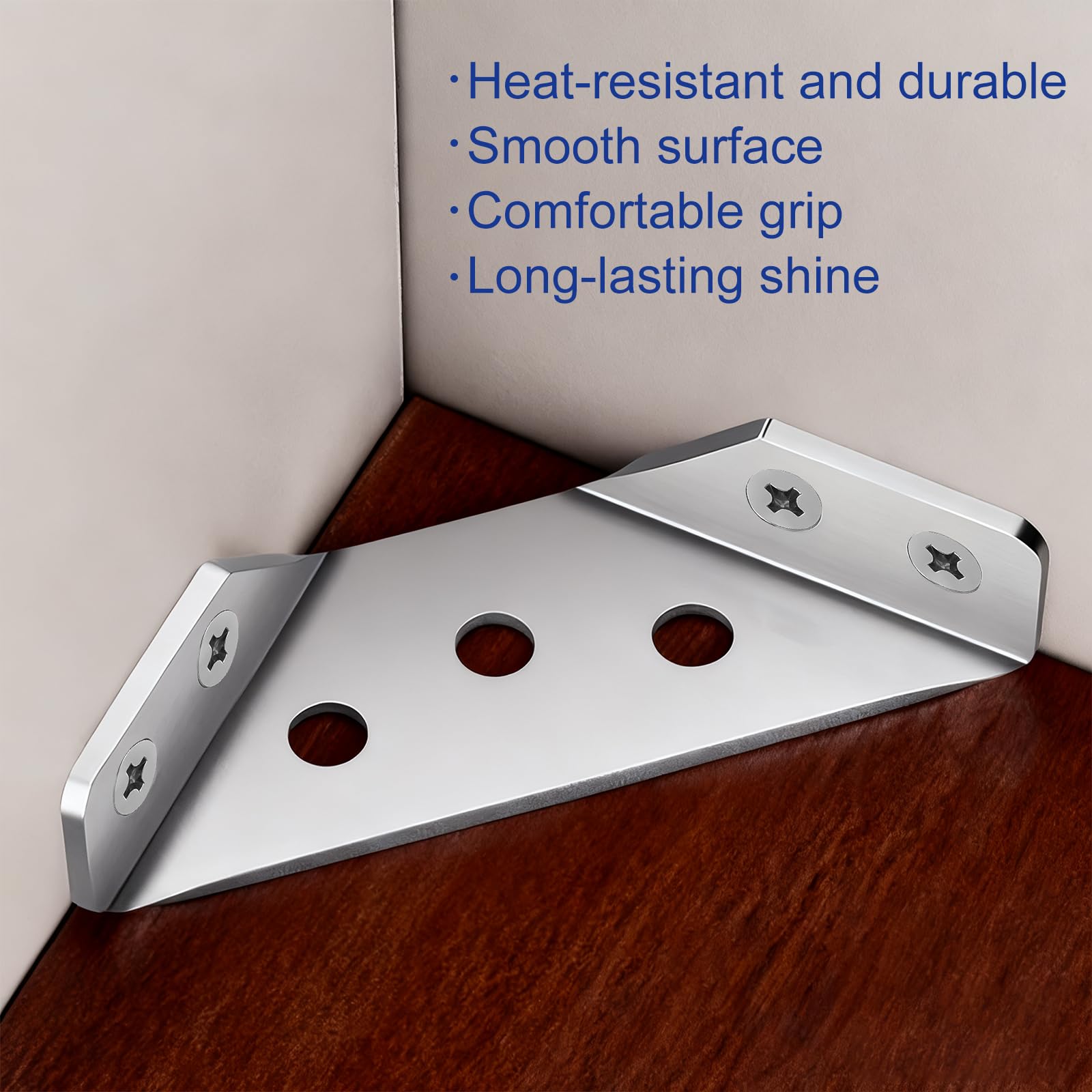 Staffe Angolari, Angolari Metallo per Legno e Staffe Angolari per Legno con Viti 30 Pezzi, Rinforzi Triangolari per Scaffale Armadio Tavolo Sedia Scrivania, Staffe in Acciaio Inox
