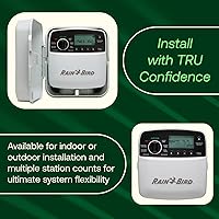 Vista 9 de Rain Bird TRU8O - Controlador/Temporizador de Riego para Interior/Exterior Basado en Programa, Listo para WiFi, 8 Zonas/Estación