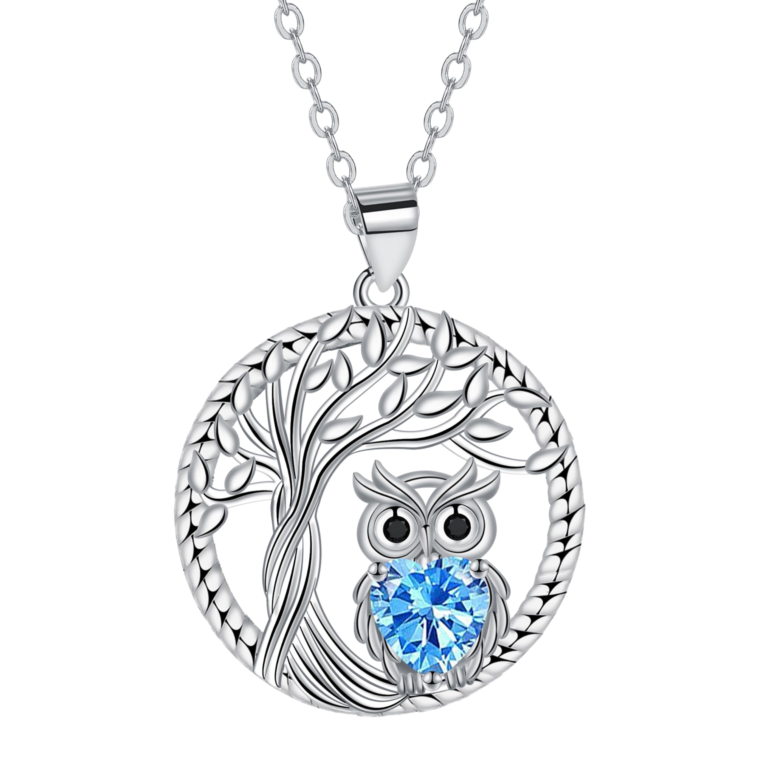 Lebensbaum Halskette für Damen 925 Sterling Silber Kette, Geburtstag Valentinstag Weihnachten Geschenke für Frauen Freundi