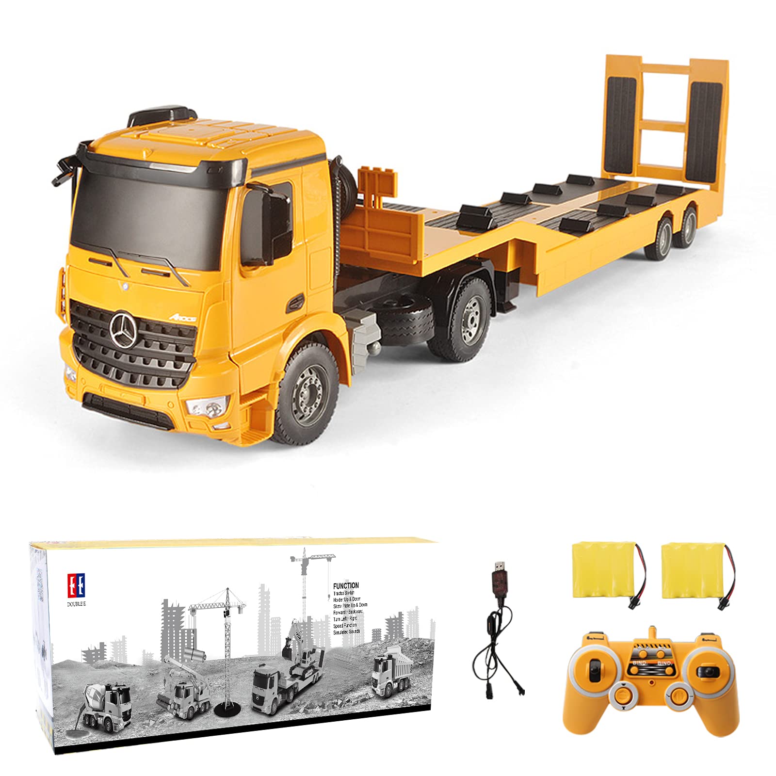 Buy Dollox RC Truck Detachable Flatbed Semi Trailer Tractor Engineering Car Remote Control
