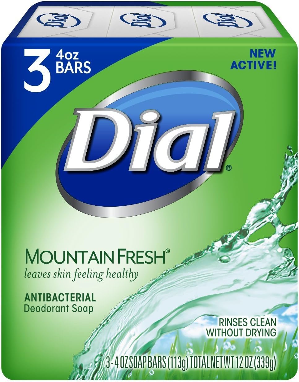 Mountain Fresh Antibacterial Deodorant Soap 4.5 ounces each 3-Count (2 Pack)
