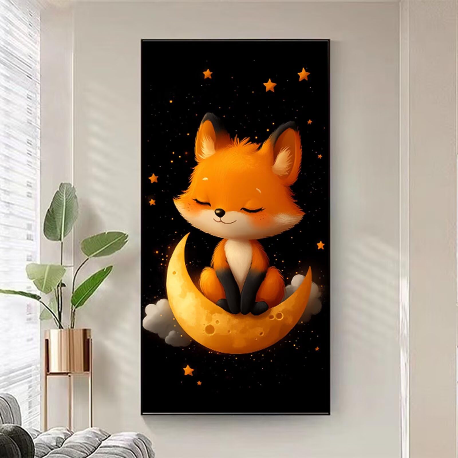 Diamentowe malowanie zwierząt, księżyc diamentowe malowanie dla dorosłych duży rozmiar 90 x 180 cm, 5D DIY malowanie diamentowe dla dorosłych, zestaw do ręcznego aktywnego haftu krzyżykowego do