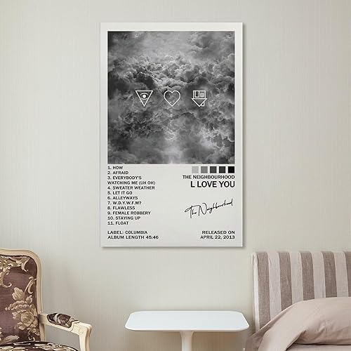 Miniatura 7 de Póster de The Neighborhood I Love You, póster de vinilo con música (25) lienzo decorativo para dormitorio, moderno, para el hogar, impresiones