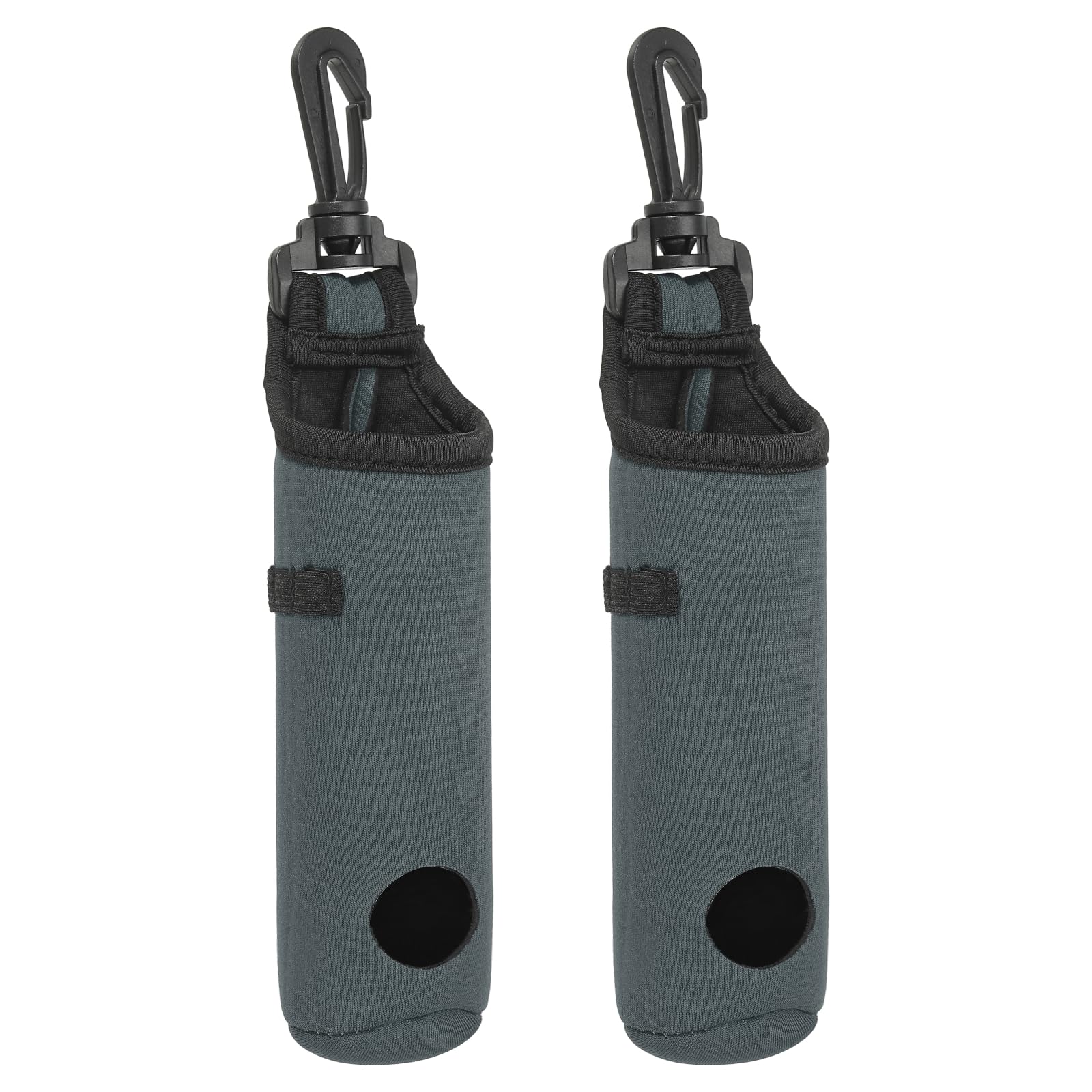 PATIKIL Golf Ball Carry Bag, 2 Pcs Golf Tee Holder Pouch Portable Neoprene Golf Ball Holder with Clip for Men and Women Storage Gifts, Gray