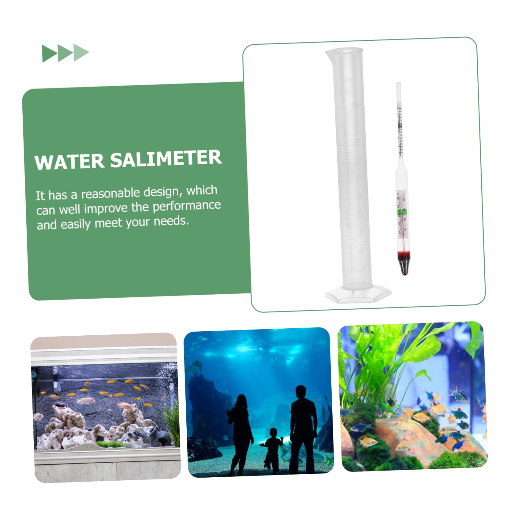 iplusmile 4sets Idrometro Salinità Per Acquari Misuratore Con Scatola e Strumento Di Test Per Densità e Salinità Acquacoltura Marinara