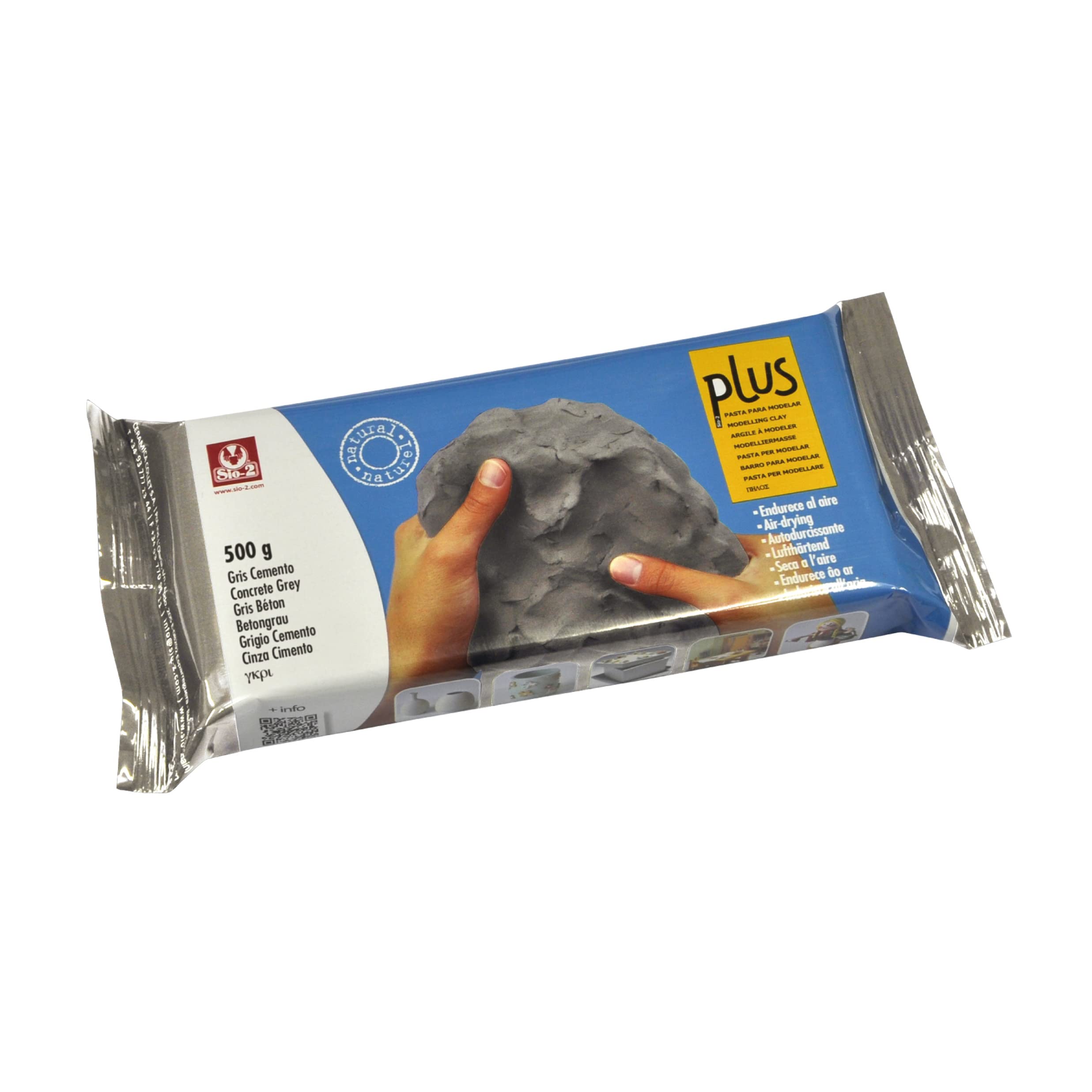 SIO-2 Clay Block, Concrete Gray, 500g
