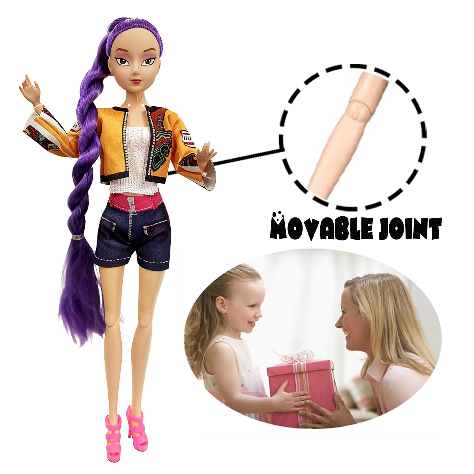 AZDHOT Demon Hunters Toys Action Dolls Set, 11.5-inch Poseable Dolls with Movable Joints, 3-Pack Collectible Model Toys for Fans and Kids Game Gift — view 5