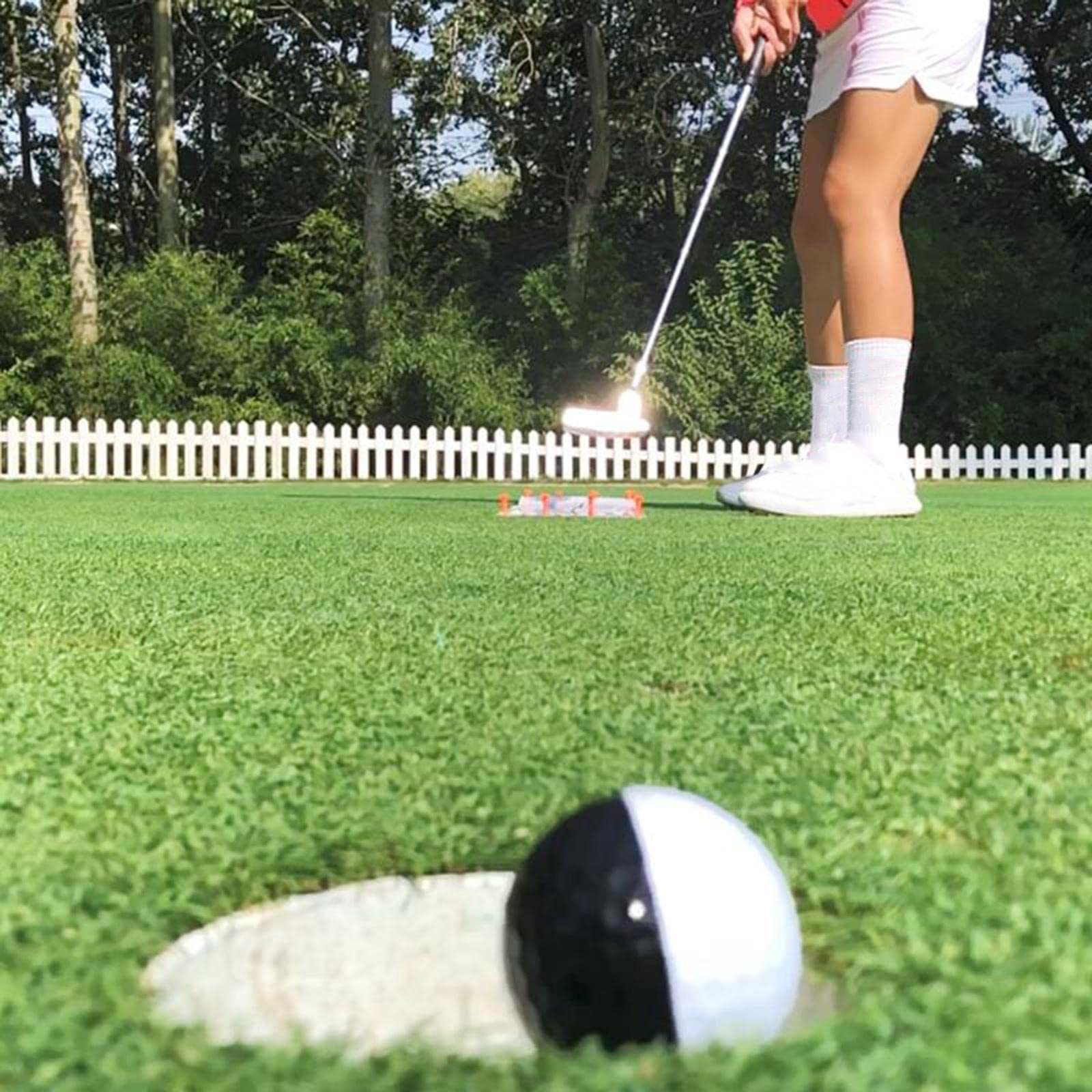 Golf Track Paper per Avviamento Golf Tappeto per Putting Aiuto Allenamento Swing Kit Specchio Allineamento Polipropilene per Esercizi Indoor Outdoor P