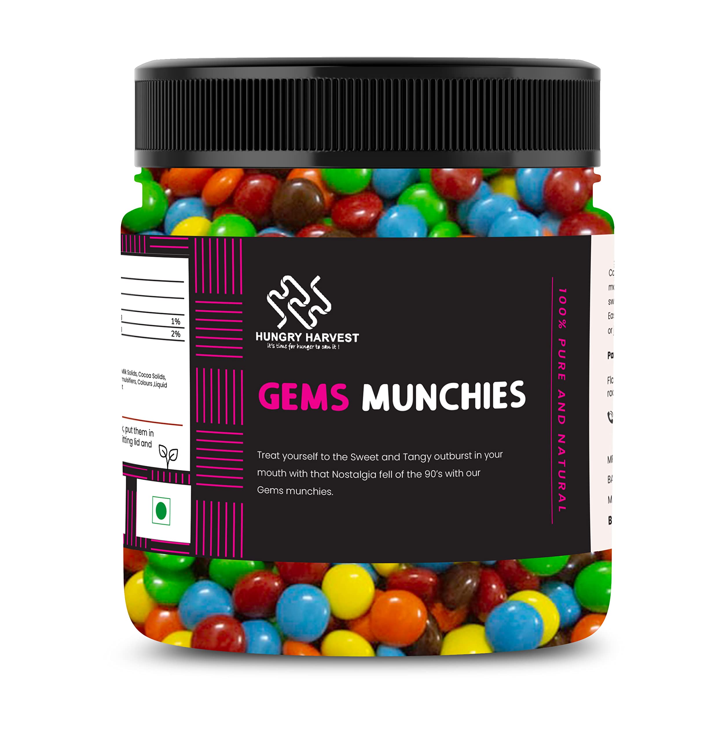 Hungry Harvest Gems Chocolate Buttons (Chocolate Munchies) Bright Colour Gems [Jar Pack] (300 Grams (Pack of 1 of 300 Grams)) (B09M8S8JLN) Amazon Price History, Amazon Price Tracker