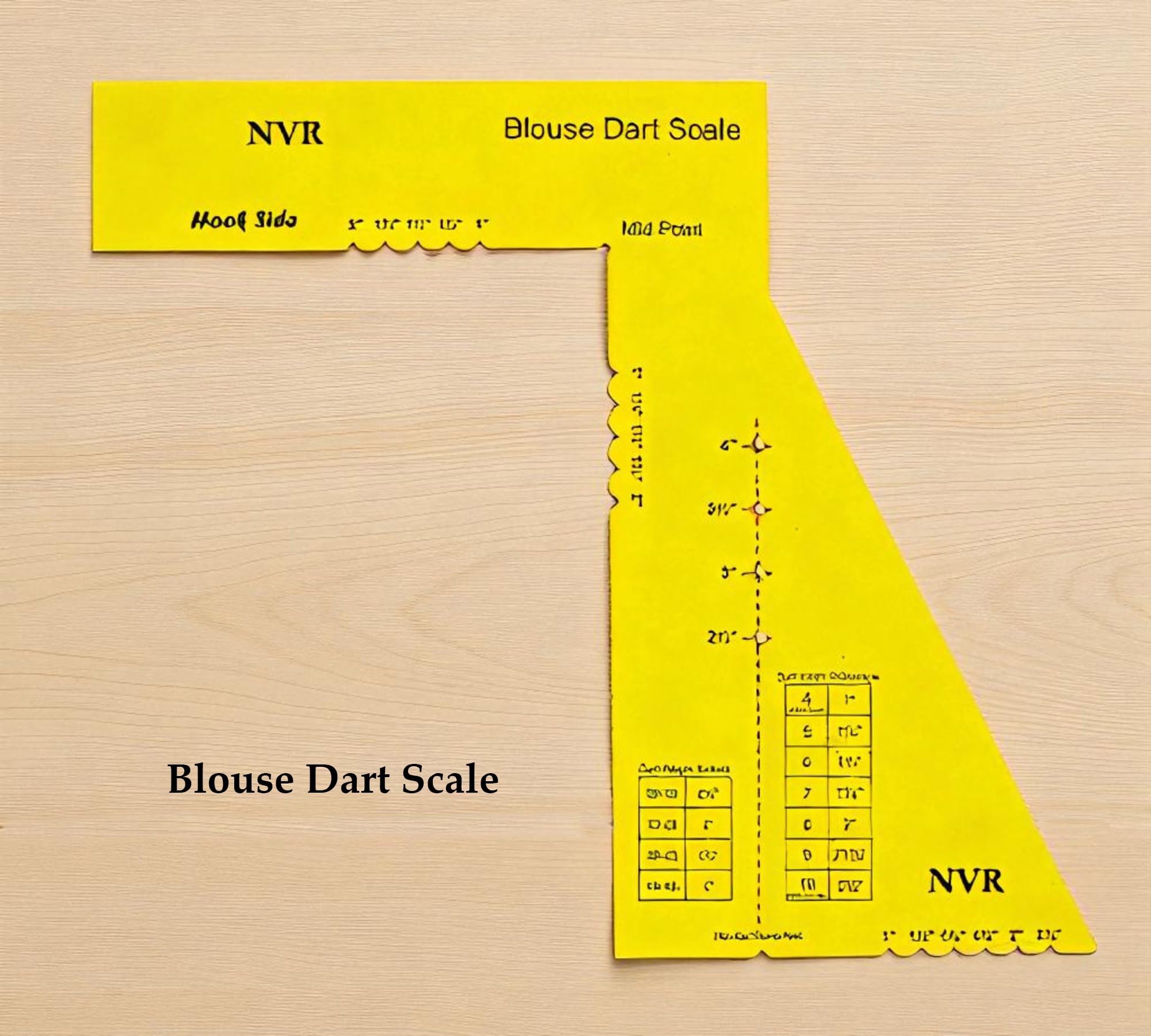 NVR Blouse Dart Scale, Professional Tailoring Measurement Tool for Blouse 1