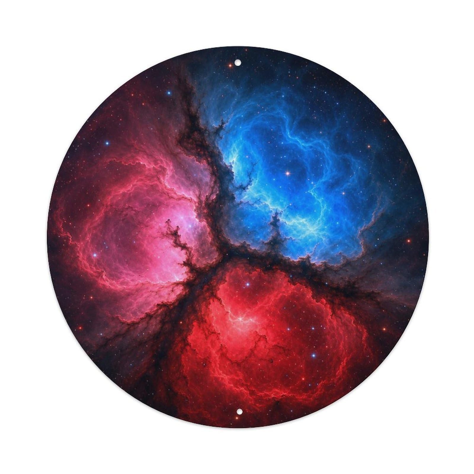 Okngb Style Deep Sky Trifid Nebula Astronomy Study Celestial Space Metal Tin Sign Plaque Wall Decor For Cafe, Man Cave, Club Bar, Office, Home Garden Round Metal Poster 8X8inch