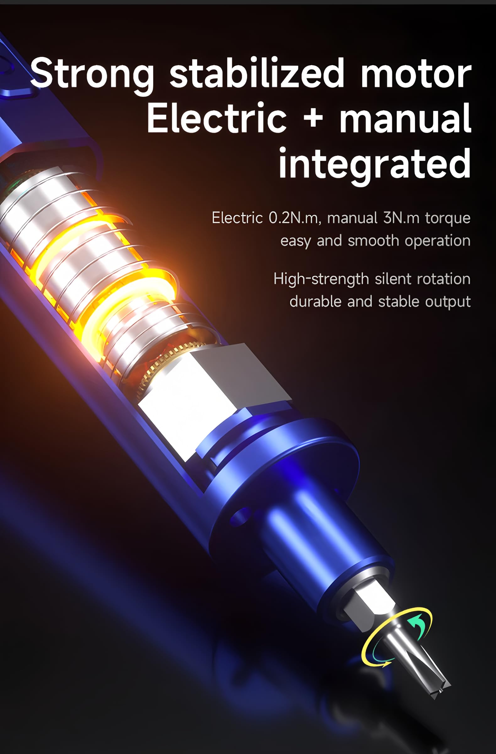 Kit strumenti di riparazione MECHANIC ES420, cacciavite elettrico 42-in-1 con luce LED, punte magnetiche, modalità doppia elettrica e manuale