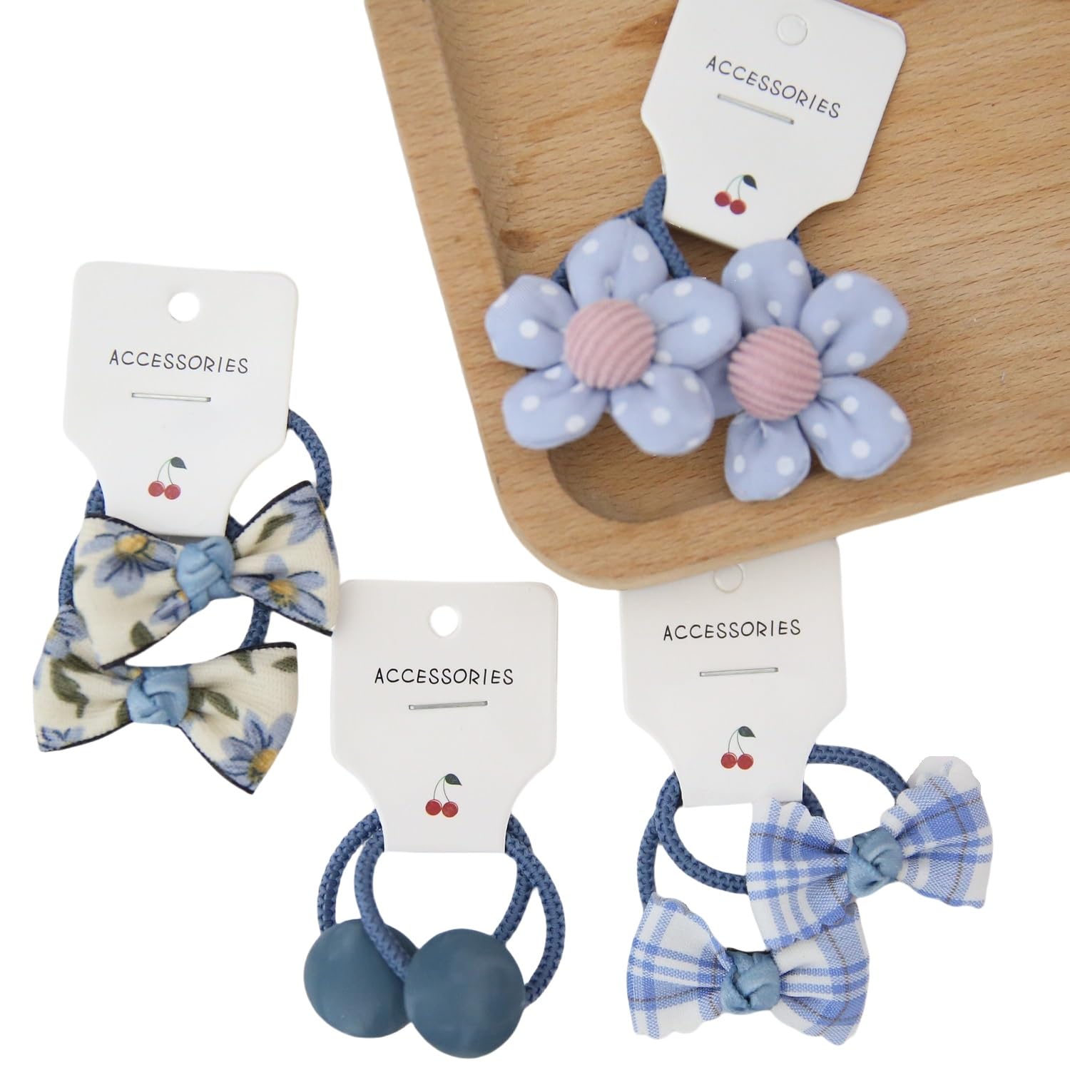 Pack de 20 chouchous pour bébé, élastiques pour cheveux pour enfants, filles, 3,5 cm / 1,37 pouces, élastique, serre-tête avec nœud, pour queue de cheval, accessoires capillaires pour filles, enfants