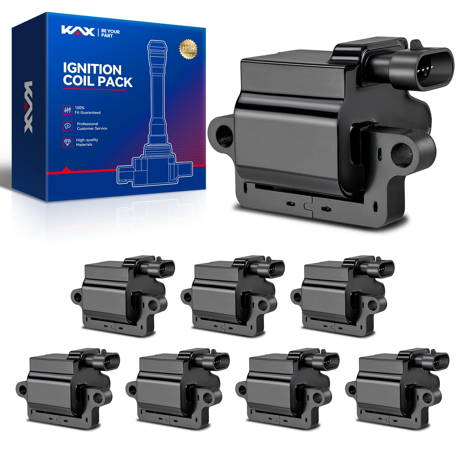 KAX 8 Ignition Coils for Chevy Silverado 1500 Tahoe 5.3L V8