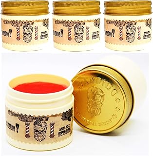 Bandido Aqua Wax - Cera para el pelo (3 unidades de 125 ml), color rojo y rojo