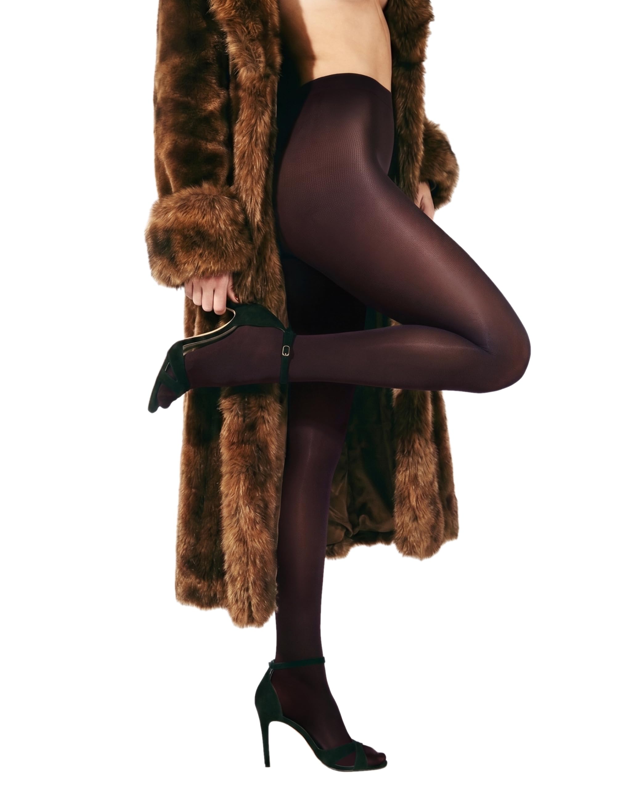 sofsy Italian Rip-Resistant 40 Den Opaque Tights for Women