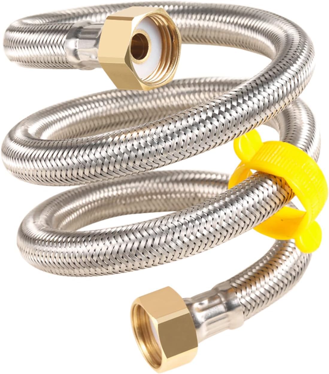 Manguera Trenzada de Acero Inoxidable 304, Flexible, for grifos de baño, Cocina y Otros usos.(120cm)