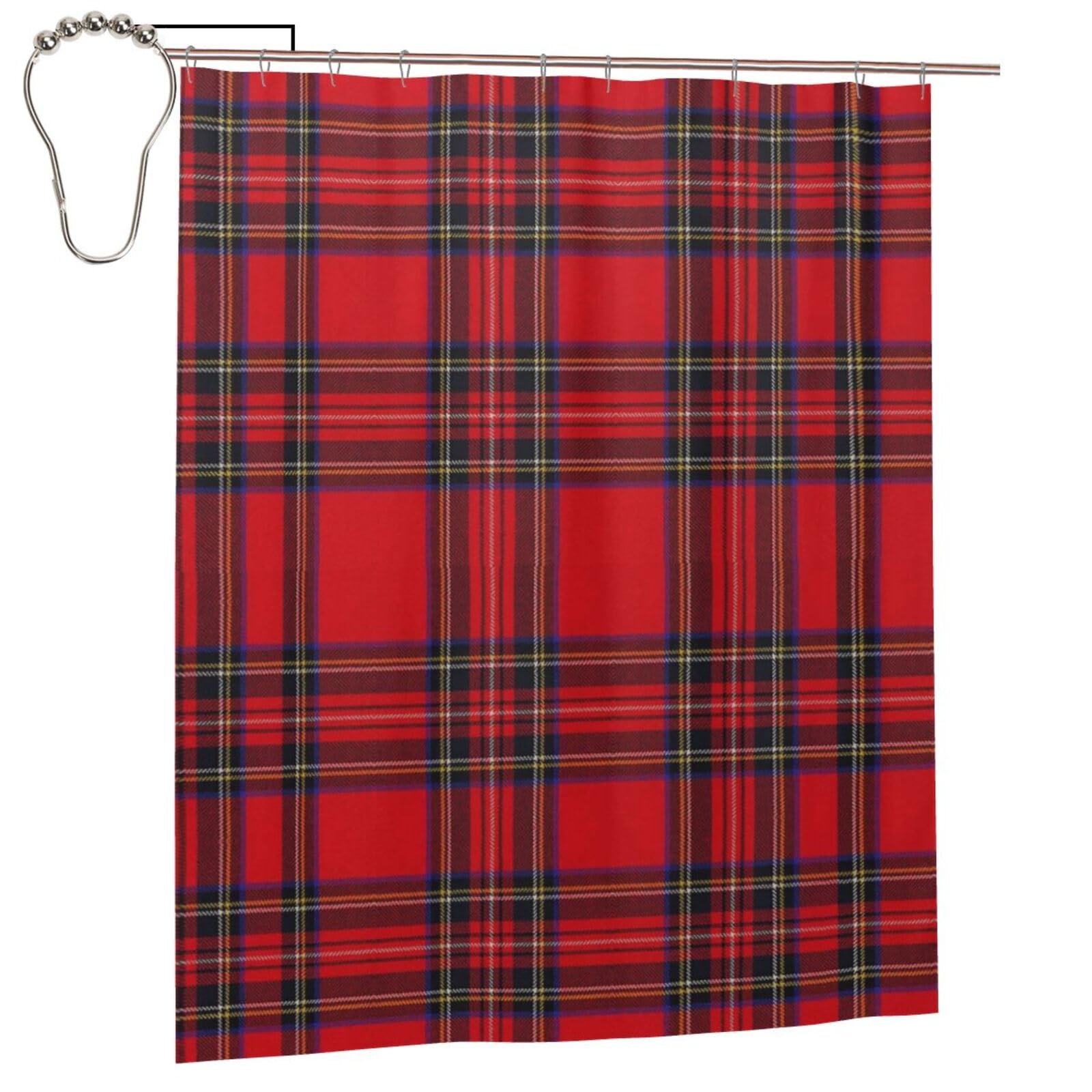 Hyaszst Bath Curtain Waterproof Fabric Home Decor Shower Curtains,Royal Stewart Tartan