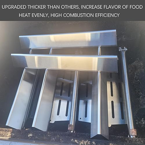 Miniatura 4 de Piezas de repuesto para Weber Genesis serie 300 con control frontal, 7620 7621 Barras aromatizantes 65505 Deflectores de calor 62752 Kit de quemador