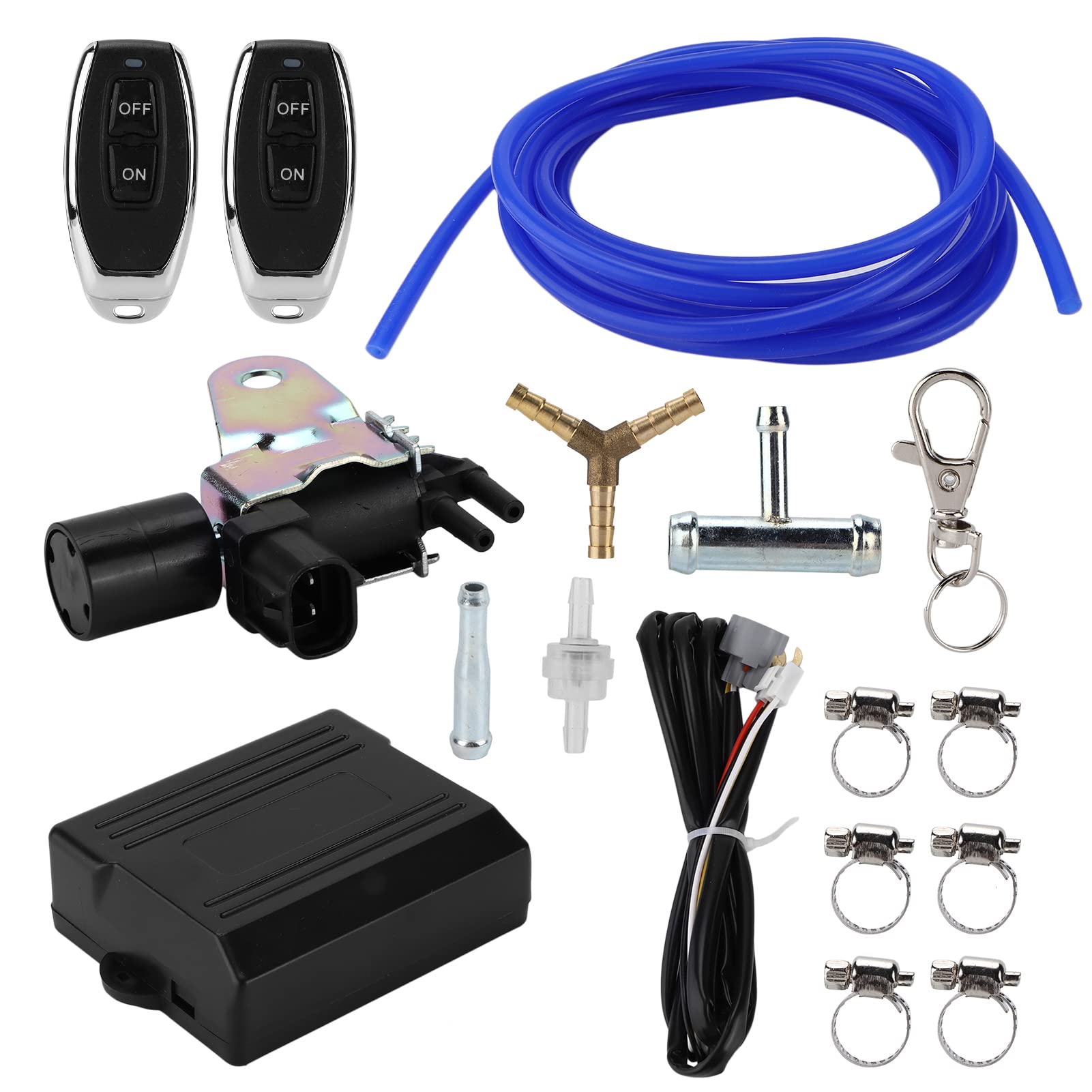 Kit de Controlador de Válvula de Corte de Escape Inalámbrico Universal Control Remoto de Vacío para Automóvil