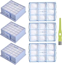 Ersetzt 3x HEPA Filter+3x Motorschutzfilter für Siemens VS06G VS06B VS06C VSZ3 (Z3.0) Serie VSZ31423 VSZ31455 VSZ31456 VSZ31466 für Siemens Synchropower, Geeignet für Bosch BSG6 / BSGL3 / BSGL4 Serie