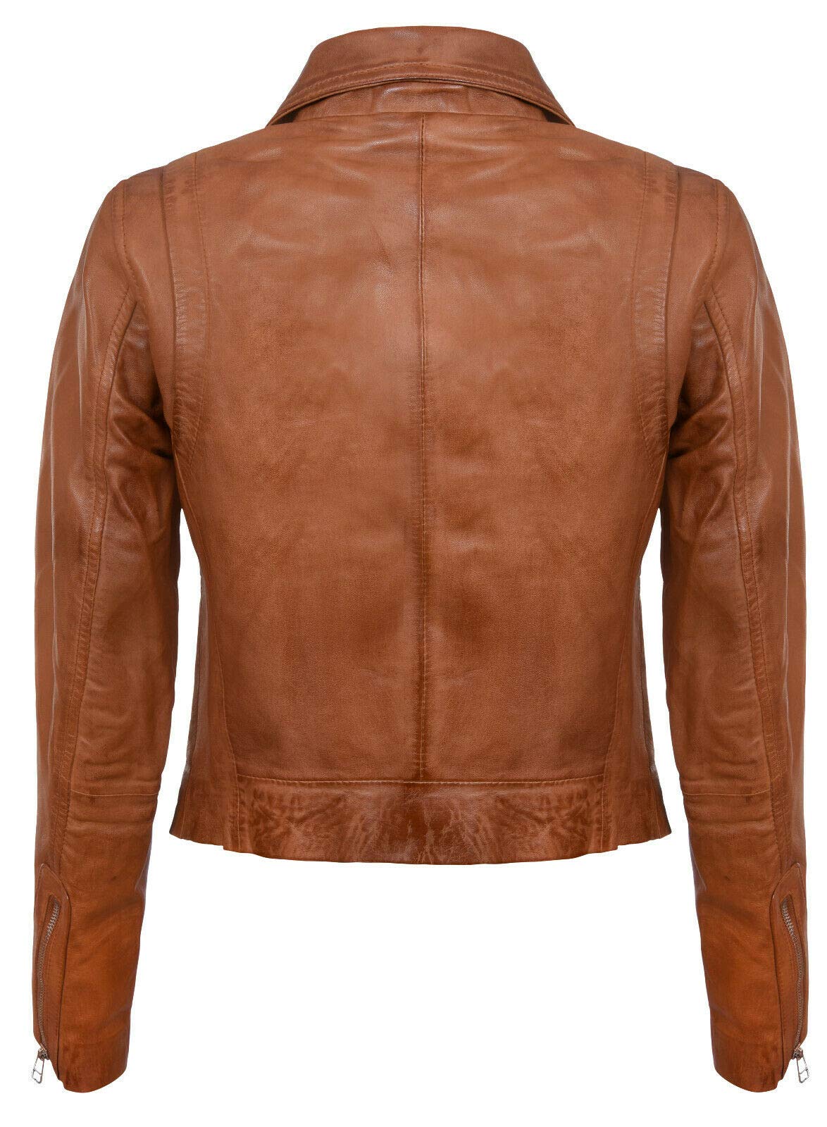 Infinity Leather Señoras Para Mujer de Cuero real Equipado con Chaqueta de Moda con Cremallera Estilo Motorista
