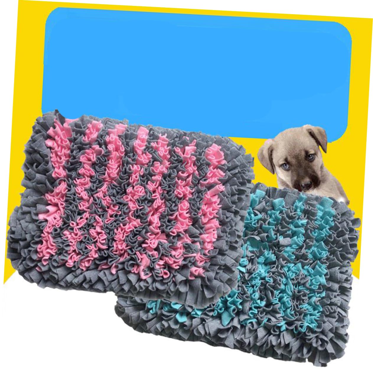 Tapis de Fouille pour Chien Bleu, Alimentation Lente en Tissu, Facile à Nettoyer, pour Améliorer L’odorat et Réduire la Pression