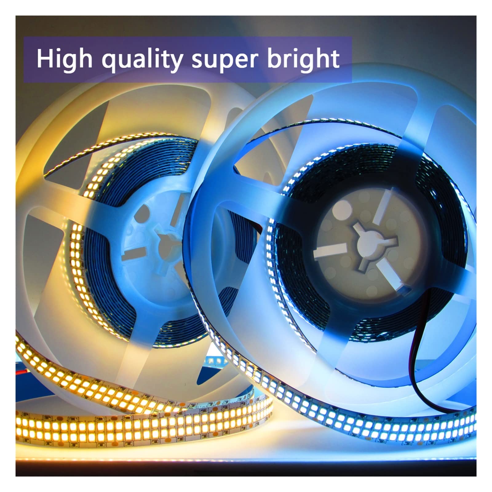 Taśma świetlna LED 12 V 24 V, SMD 2835, 480LED/M, 5M, 2400 diod LED, ciepła biel, taśma świetlna LED do telewizora, elastyczna dekoracja do pokoju i sypialni (24 V, 5 m, 2400 diod LED, 3000 K