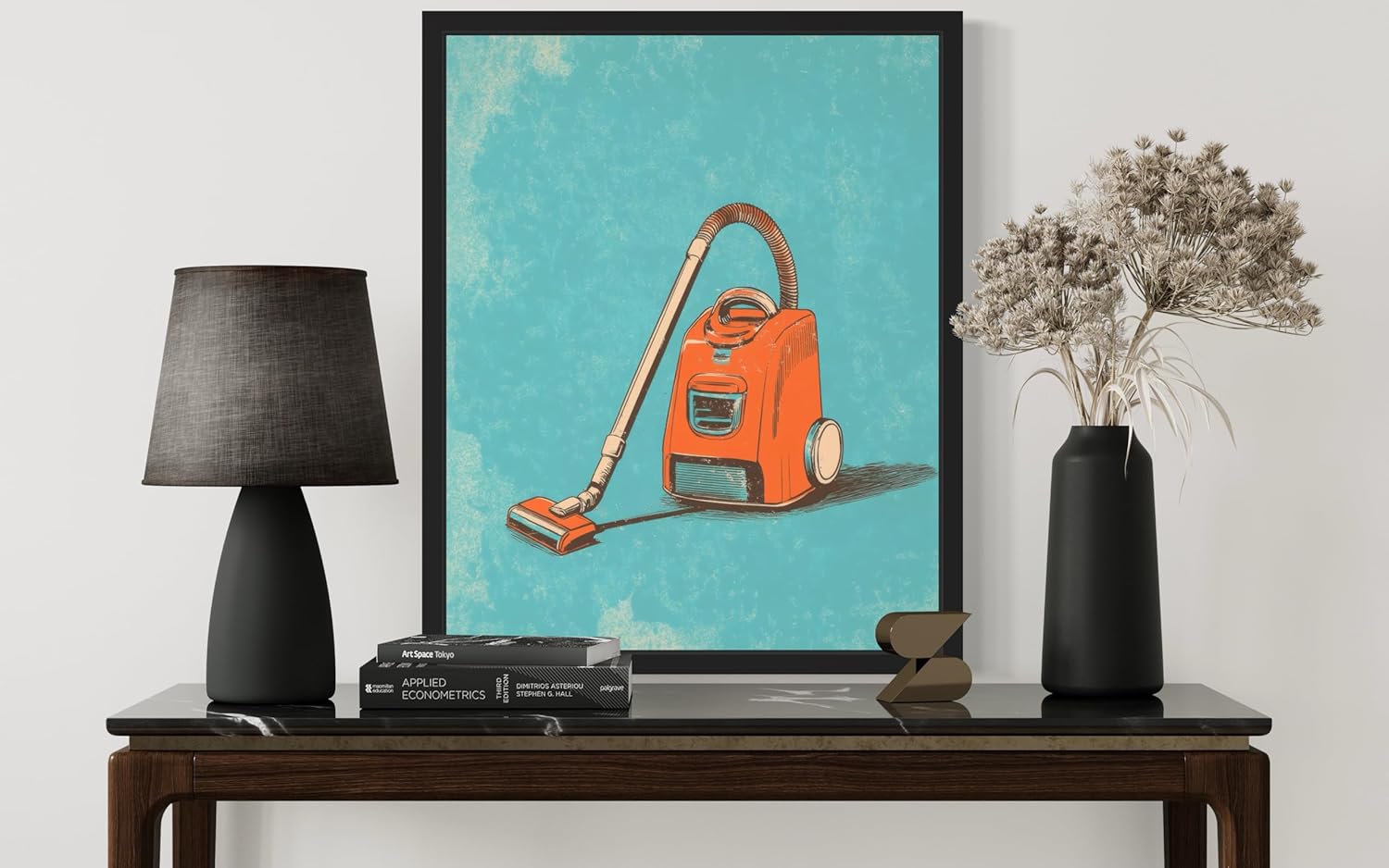 Vacuum Cleaner Pop Art Print Poster, Vintage Retro Wall Art Decor Paintings Classic Artwork for Bedroom Living Room Decorations. Gallery 14C (Vacuum Cleaner, 11 x 14 inches, Black Frame)