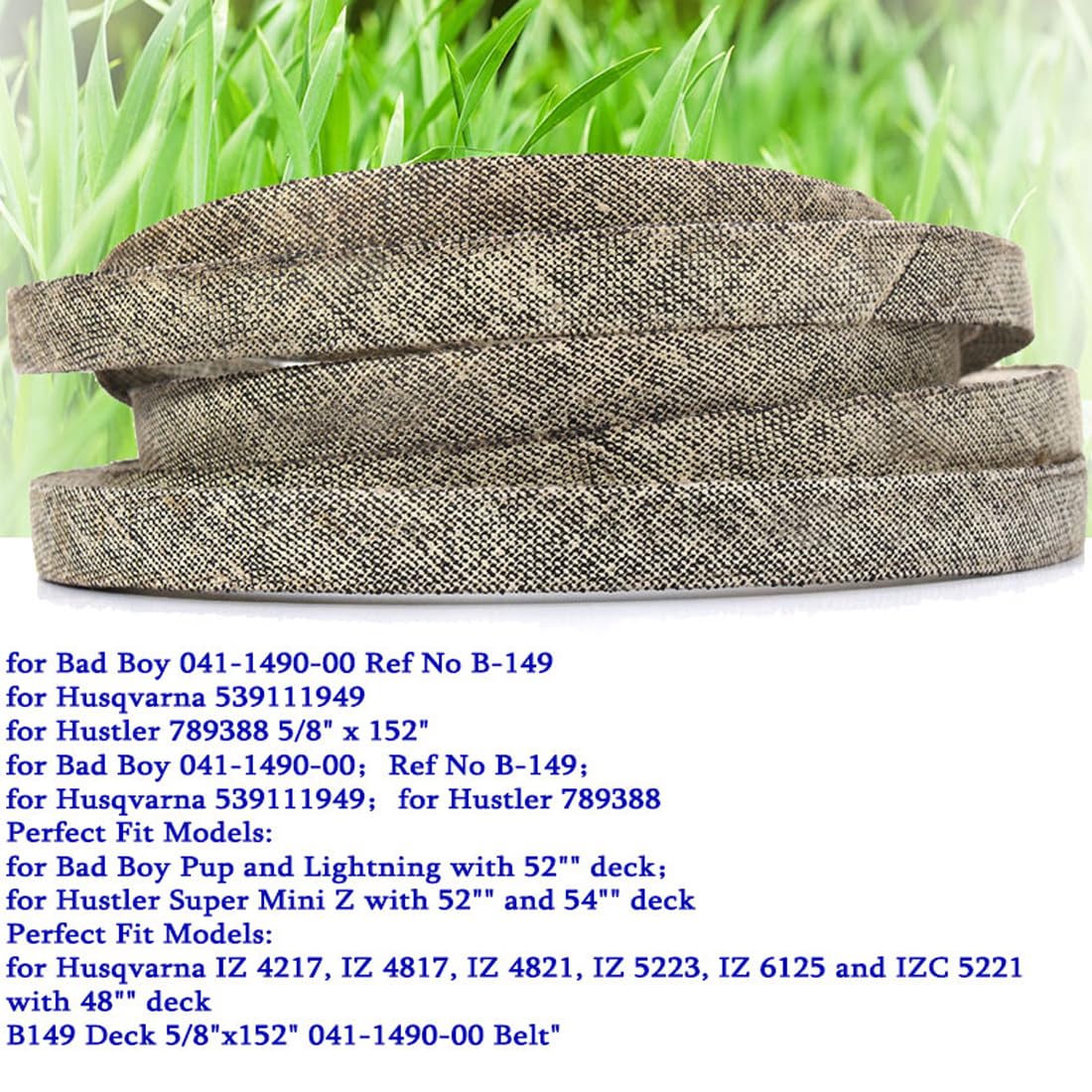 Rasenmäher-Riemen 5/8" X 152" – Ersatz Für Husqvarna, Hustler, Scag, Bad Boy