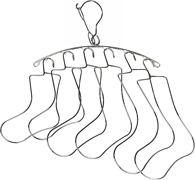 SILLY MONKEY Junior Kids Size Sock Blockers and Laundry Drying Hanger Rack Stainless Steel, Complete with 3 Pairs of Small Medium Large Sock Blockers for Fast Drying and Displaying Hand Knitted Socks