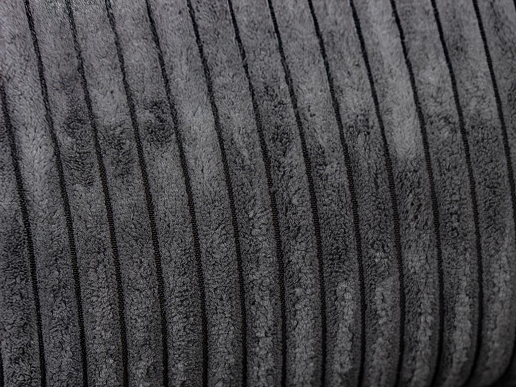 Vente-unique-Sofá de Esquina Derecho Convertible en Terciopelo Gris Oscuro Fabien