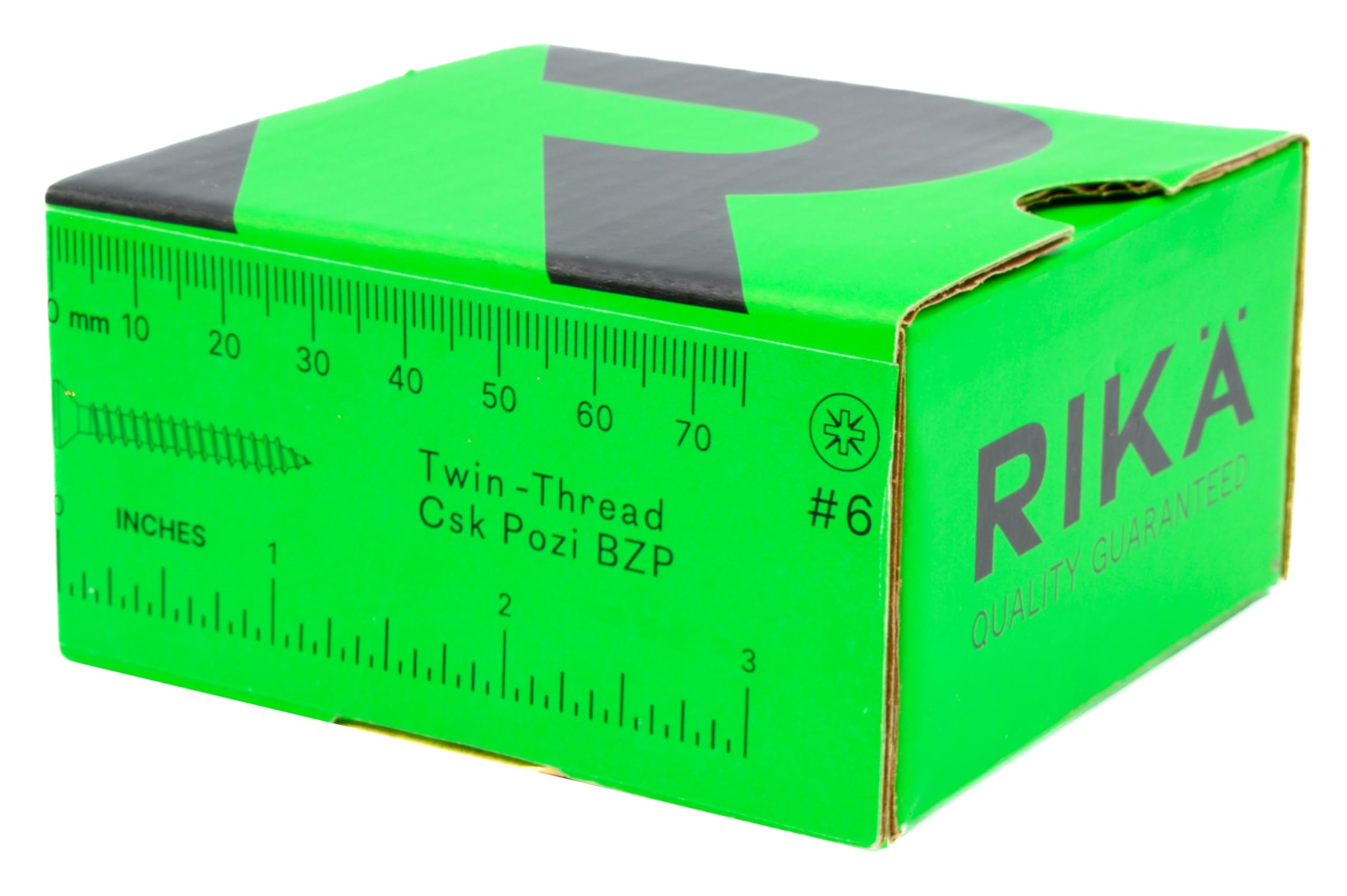 RIKA TWSR009 6 x 1 1/4in Twin-Thread CSK BZP Woodscrew 200pk Pozi Drive Versatile Timber Wood Screws For Use With Chipboard MDF Softwood Hardwood Masonry With Plug - Image 4