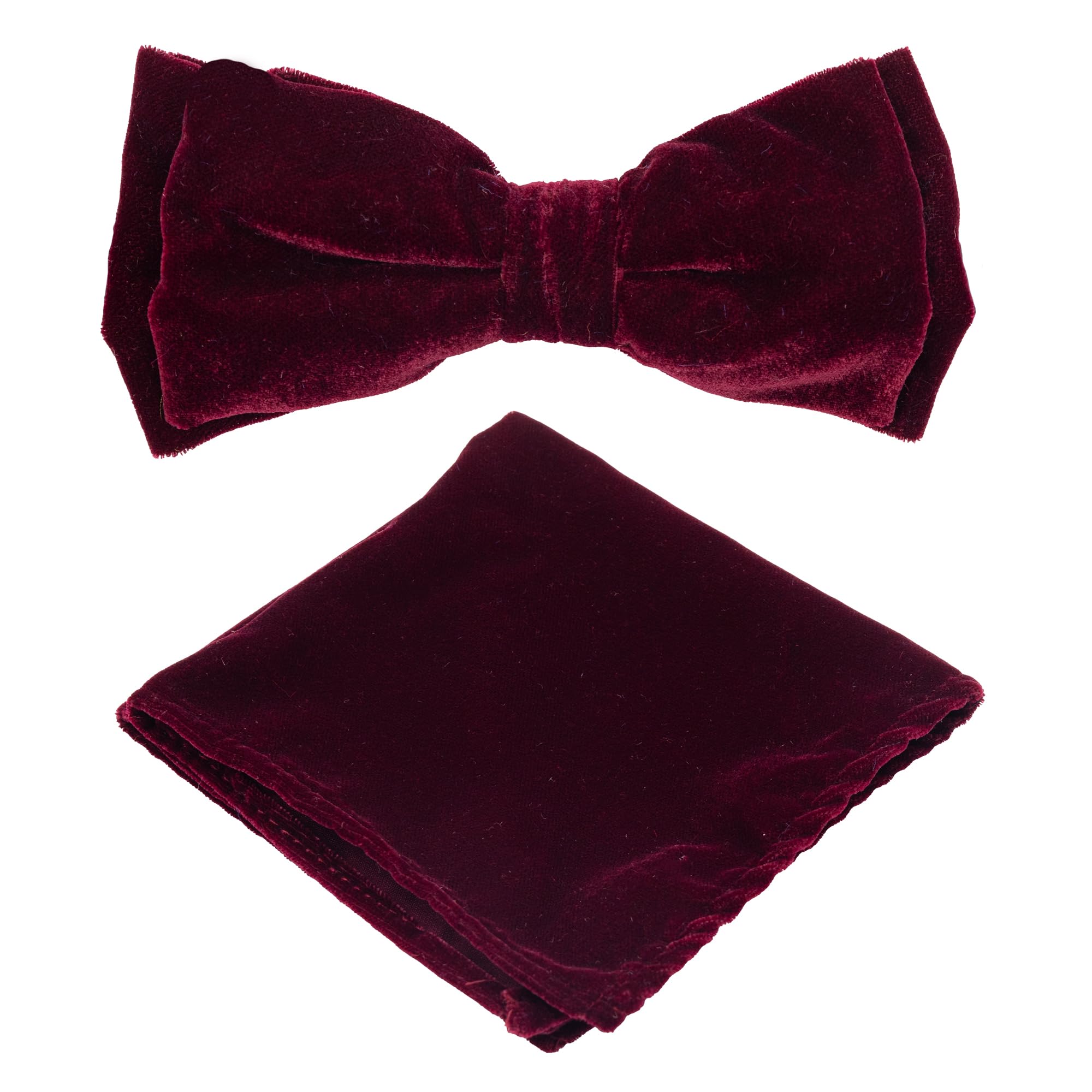 to the nines Men's Wine Velvet Bow Tie & Matching Pocket Square-picture-38