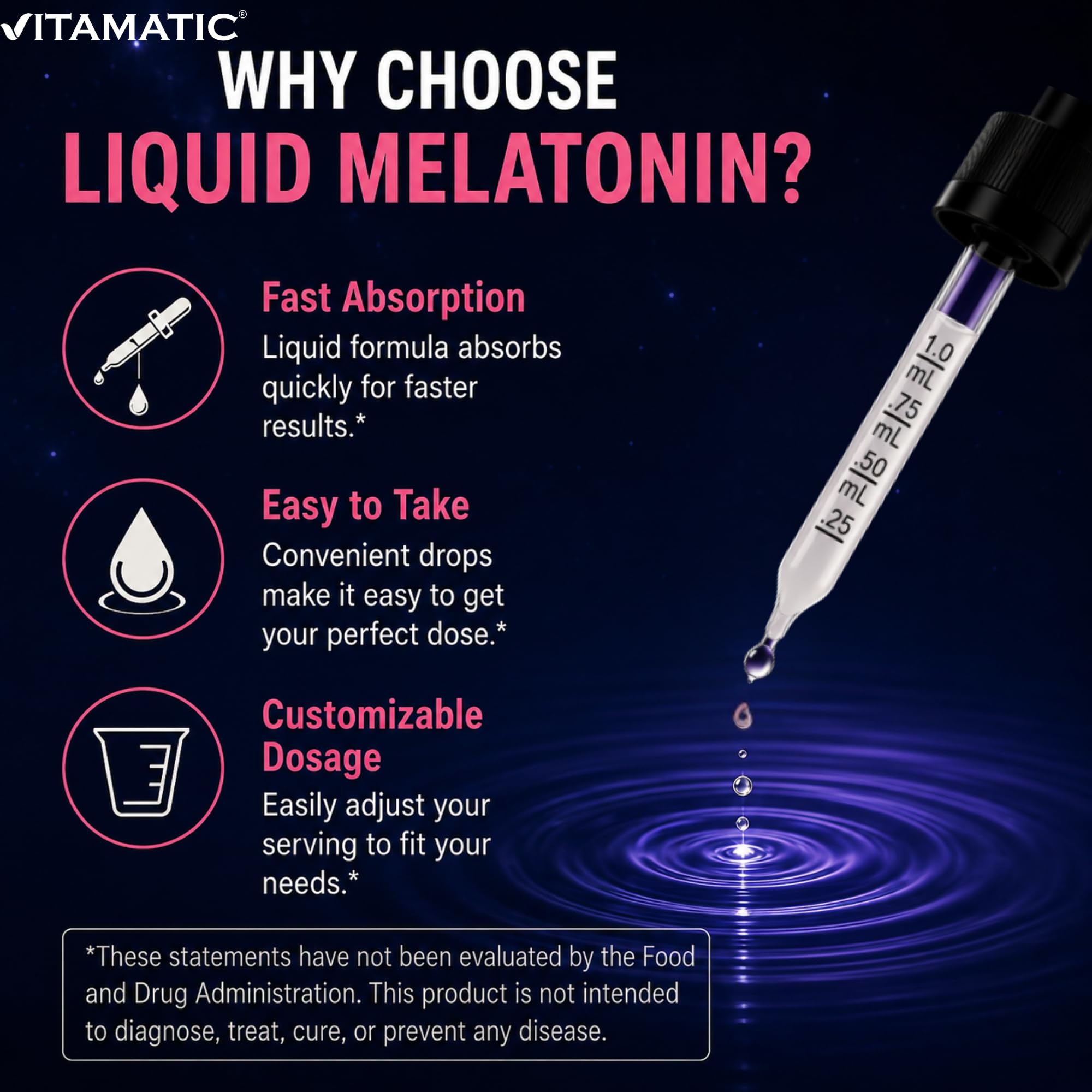 Vitamatic Liquid Melatonin 20 mg, Natural Berry Flavor, 2 fl oz, 2 Pack — Amazon image 6