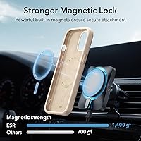Vista 3 de ESR Funda para iPhone 15 Plus con MagSafe, soporta carga magnética, funda delgada de silicona líquida, absorción de golpes, protección de pantalla