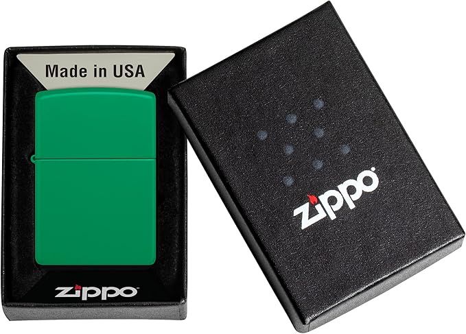 Encendedor Zippo Grass Green Matte Clásico miniatura 6