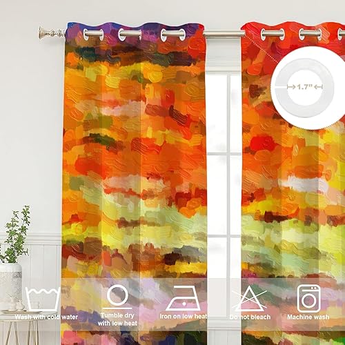 Miniatura 1042 de Cenefas de cocina modernas con patrón de cobre marrón dorado para ventanas, cenefas opacas abstractas de marcas de arañazos y cortinas opacas