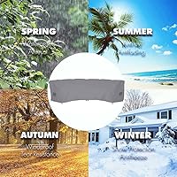 Vista 7 de Funda protectora para sofá modular de patio, impermeable, resistente, 420D, Oxford, para exteriores, con hebillas reforzadas a prueba de viento