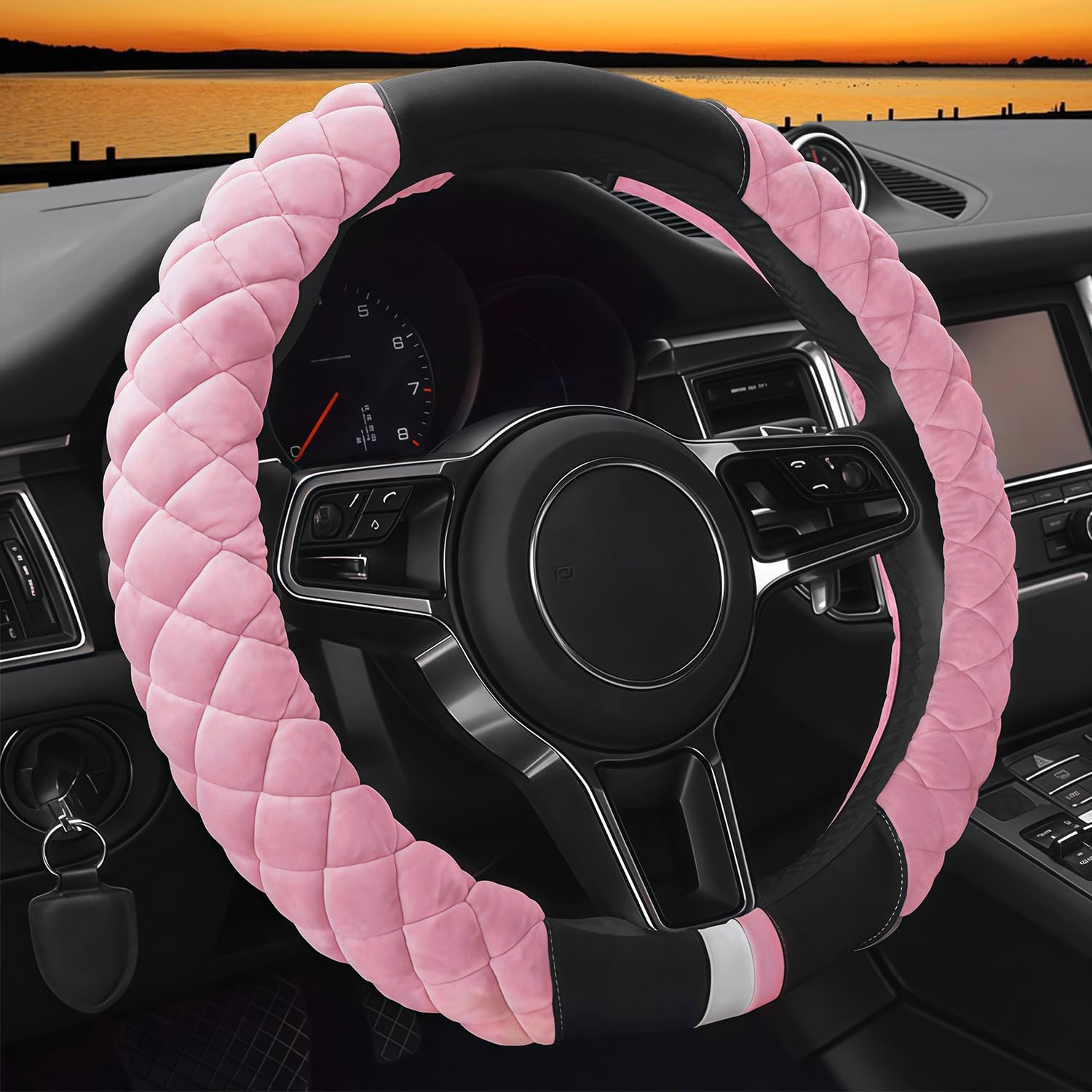 Cxity Universal Car Steering Wheel Cover (A-Pink) just $9.49 at Amazon
