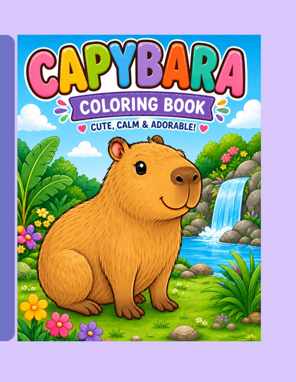 Cute Capybara Coloring Book Fun, Cozy & Relaxing Capybara Scenes for Kids and Adults