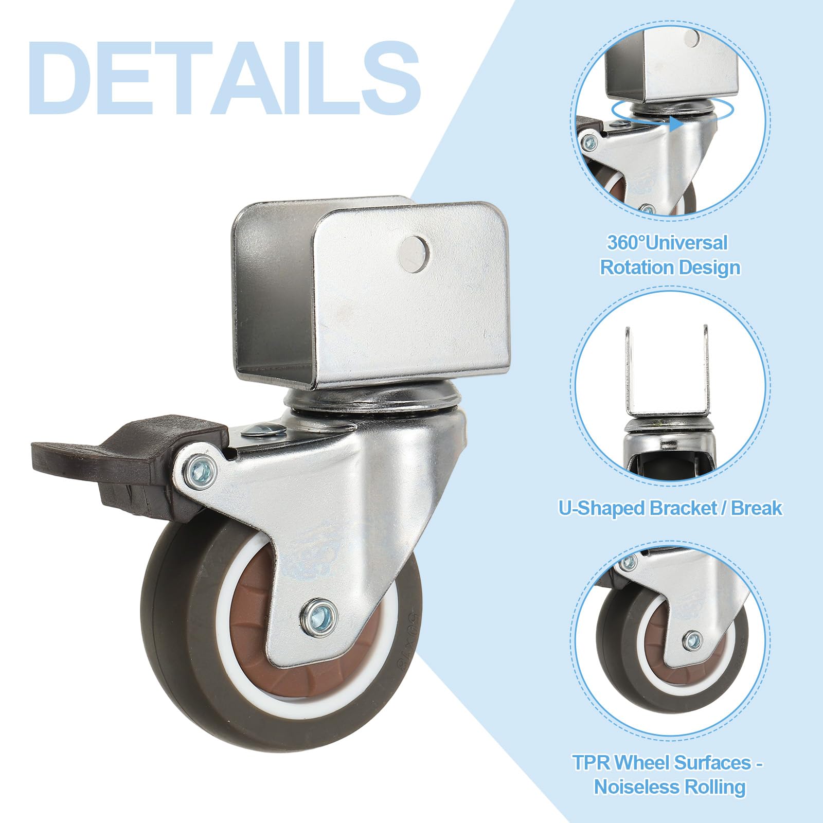 PATIKIL 2 Inch Caster Wheels - Image 3