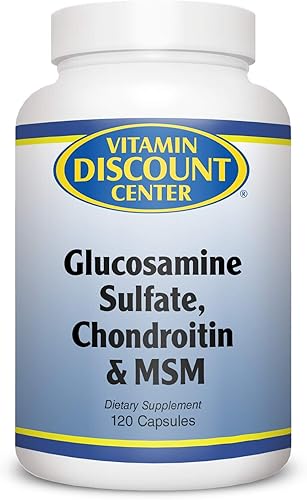 Vitamin Discount Center Sulfato de glucosamina, condroitina y MSM, 120 cápsulas