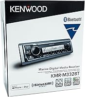 Vista 4 de KENWOOD KMR-M332BT Car & Marine Stereo - Single Din, Bluetooth Audio, USB MP3, Aux in, AM FM Radio SiriusXM Ready, Weatherproof, Multi