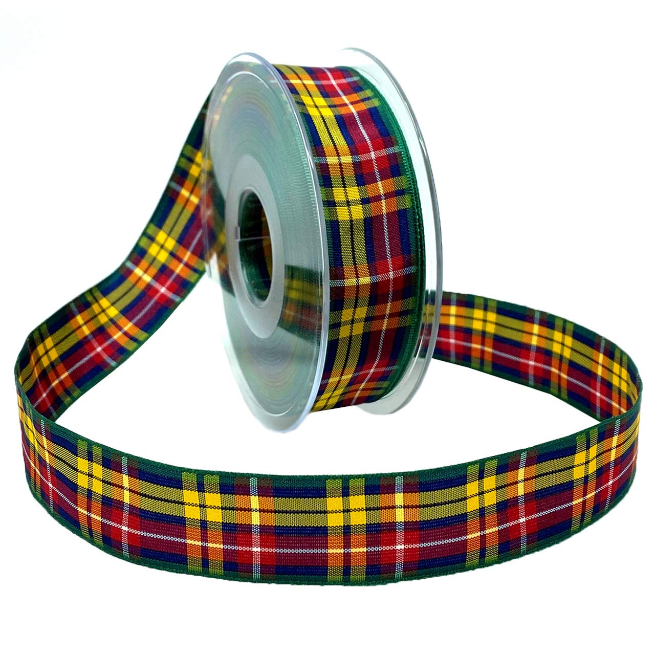 Morex Ribbon Ribbon, Polyester, Buchanan, 1 Inch by 27 Yards