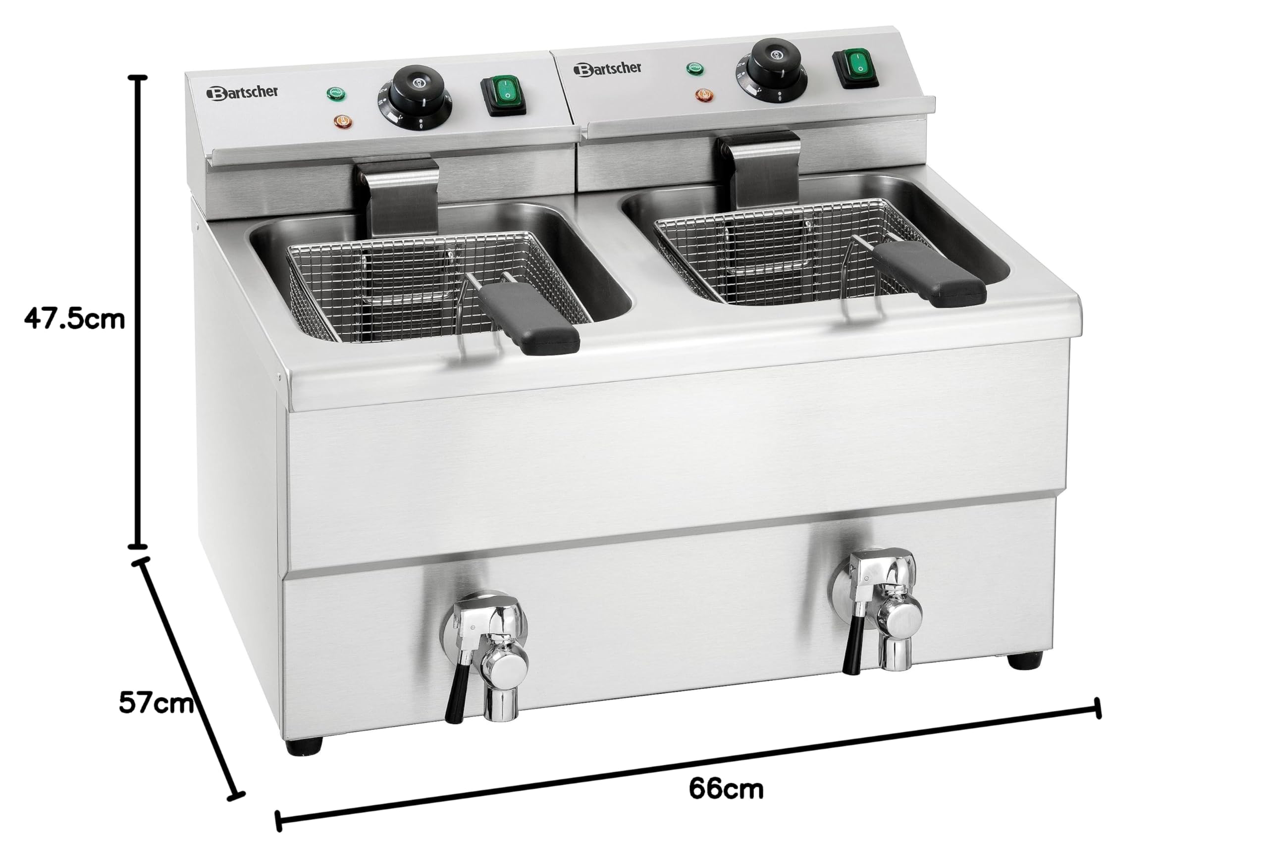 Bartscher Elektro Doppel-Fritteuse IMBISS II 2x 8L Gastronomiebedarf