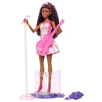 Barbie Carriere - Pop Star 65 Anniversario, bambola cantante mora con 10 accessori